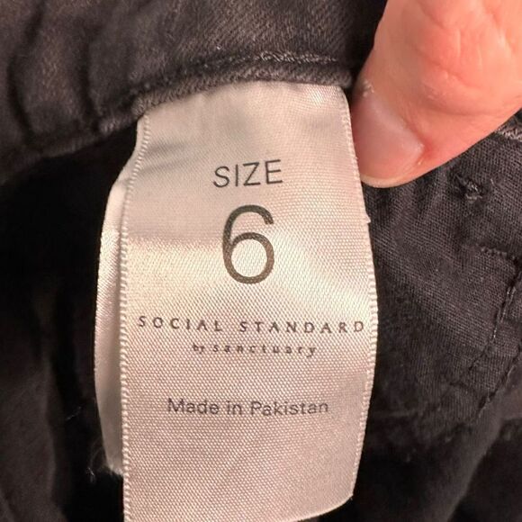 Social standard by sanctuary ankle skinny black jeans women’s size - Picture 6 of 9